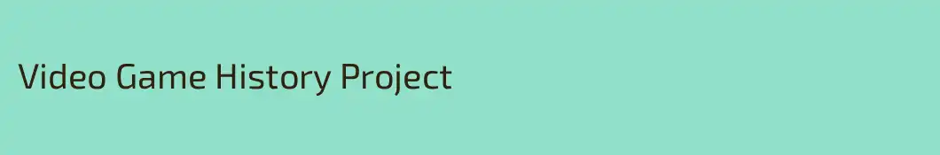 Video Game History Project